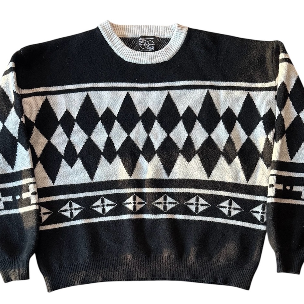 Steady Hands Tokyo Revengers Draken Crew Neck Sweater Black and White Geometric